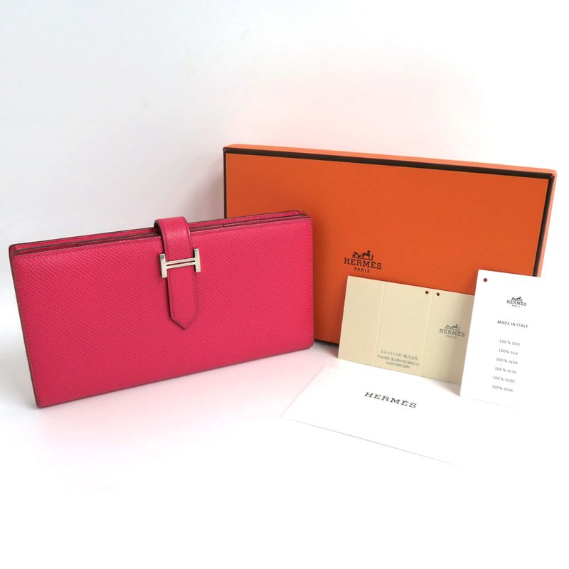 Hermes Bearn Souffle Rose Vo Epson Silver Hardware Z Engraved 2021