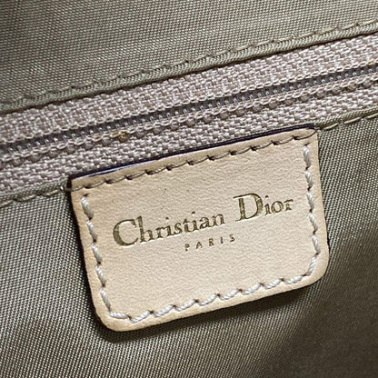 Dior/christian Dior Handbag Street Chic Dark Brown And Beige Leather