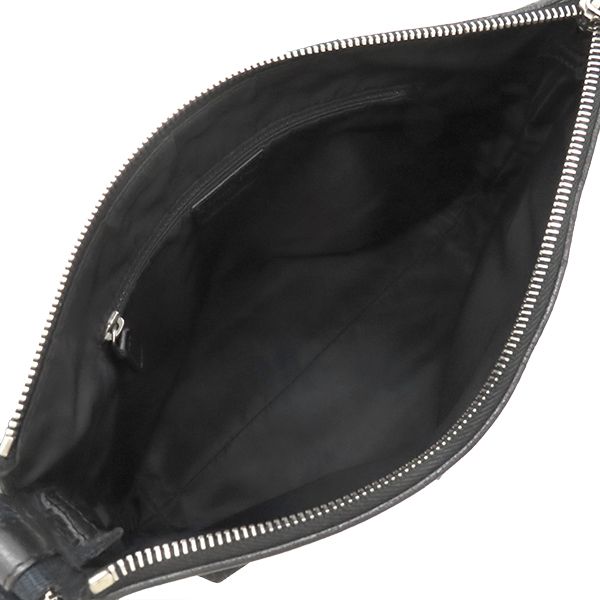 Christian Dior Shoulder Bag Trotter Leather Jacquard Black and Navy Silver