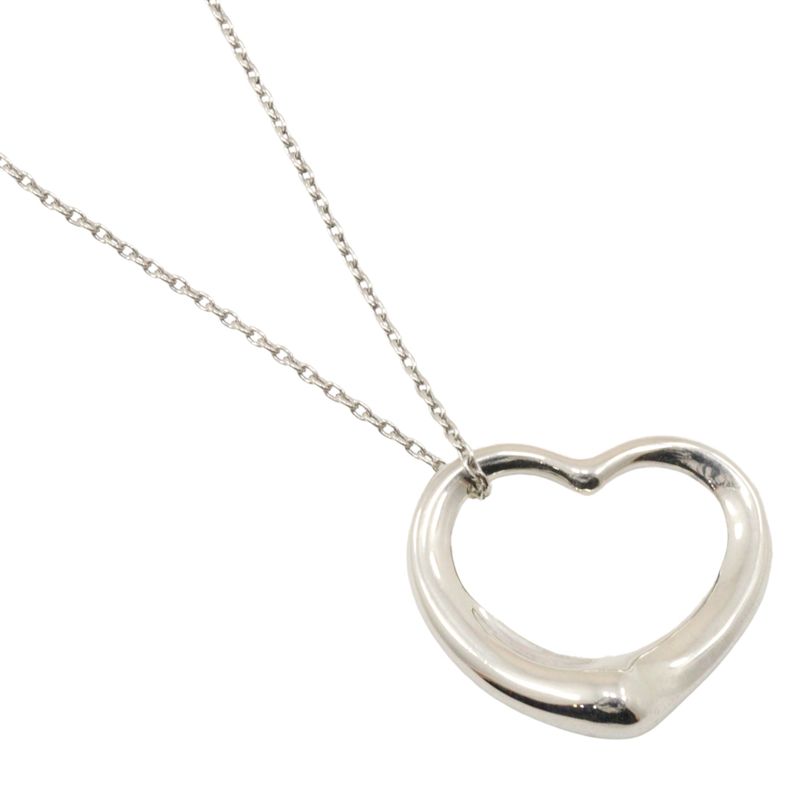 Tiffany & Co Open Heart Medium Silver 925 Ladies 9.6g Necklace