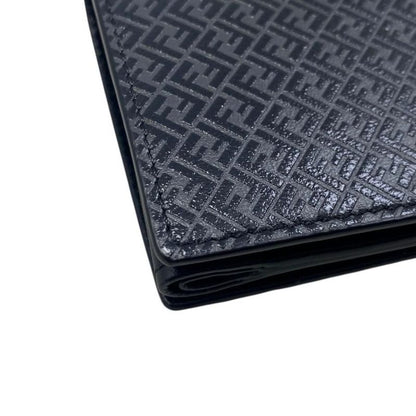 Fendi Card Case Flip Case 7m0312 Aglp F0l6b Ff Logo Asphalt Black Gray Silver