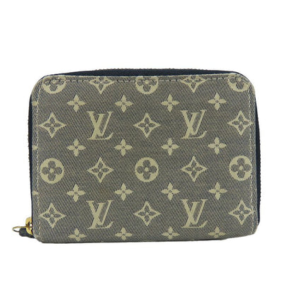 Louis Vuitton Coin Case Coin Purse M63004 Monogram Idylle Ankle Navy Gold