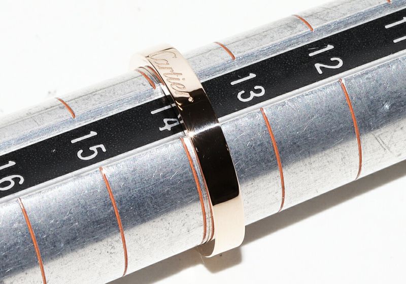 Cartier Ring 18K Pink Gold C De Cartier Ring Engraved Ring Width 3mm (012in)