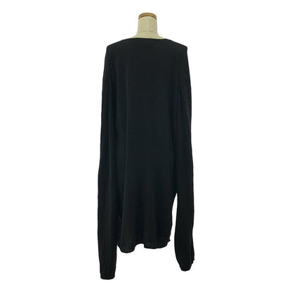 Prada | Wool V-neck Knit Dress | 50 | Black | Women