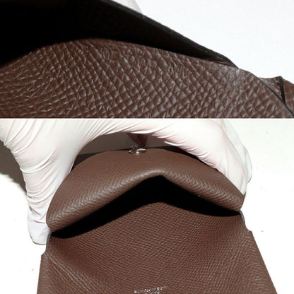 Hermes Coin Case Card Case Calvi Duo Epson Ecorse Silver Hardware