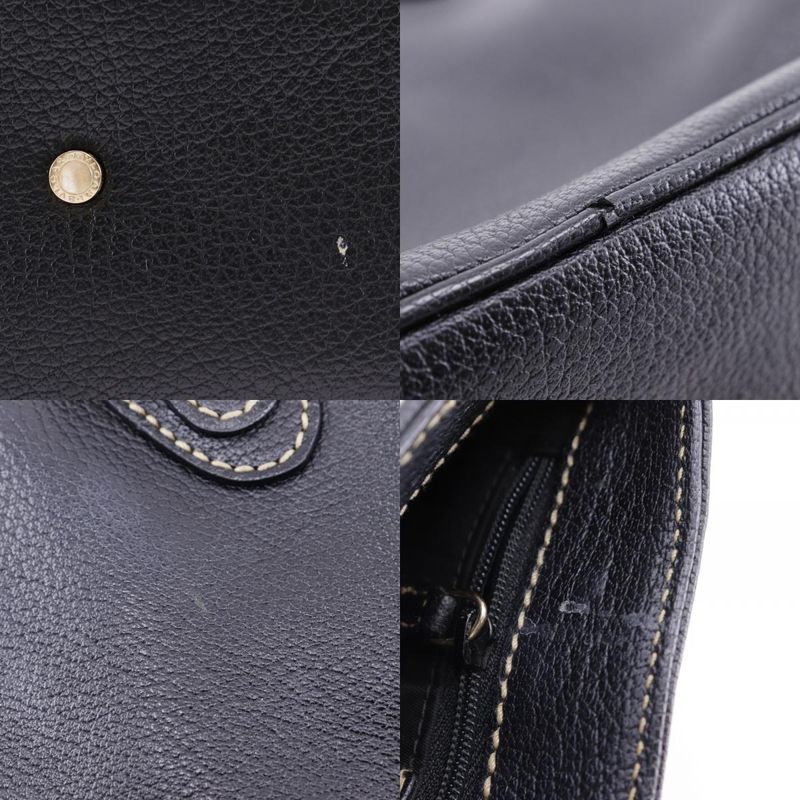 Bvlgari Bulgari Maxirettare 2WAY Shoulder Leather Black Women's Handbag