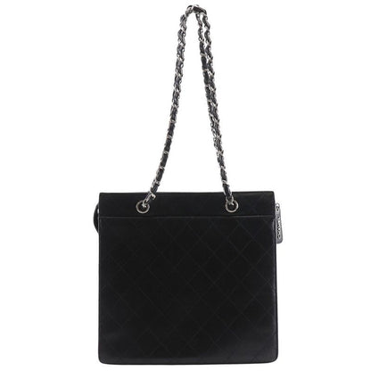 Chanel Chain Tote Matelasse Caviar Skin Black Ladies Tote Bag