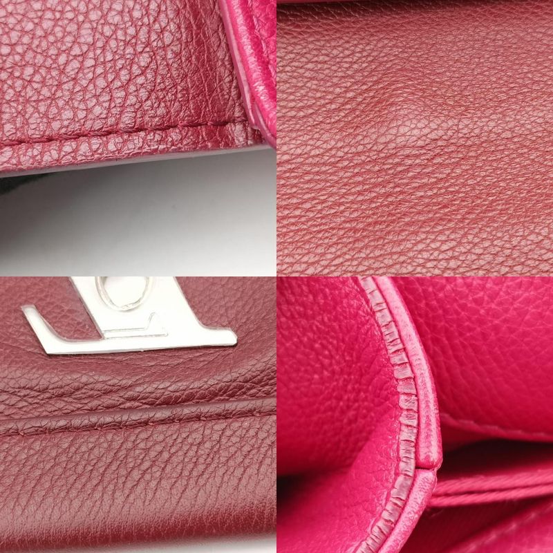 Louis Vuitton Lock Me II Pink And Wine Redleather Du4165