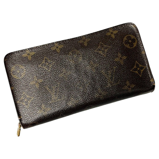 Louis Vuitton Monogram Porto Monet Zip M61727 Brown Long Wallet Ladies Gold