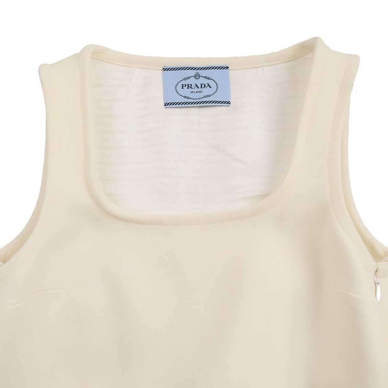 Prada 23aw Natte Mini Dress P3k47e S31 White 36