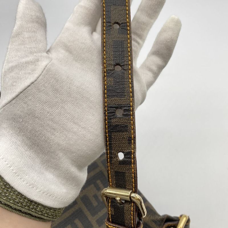 Fendi 2241-8bt118 Shoulder Bag Zucca Zucchino PVC Beige Brown Ladies Men