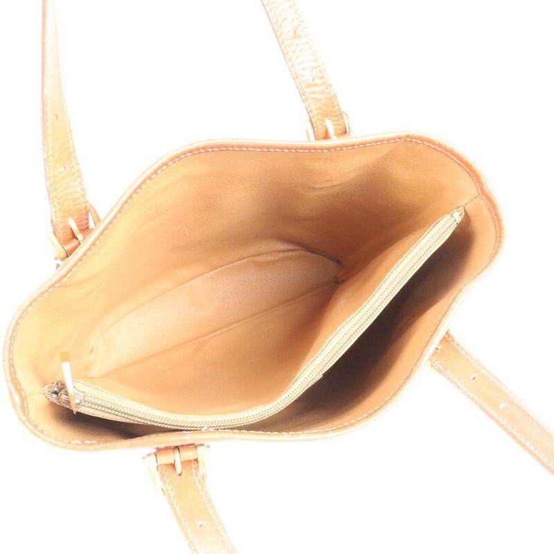 Vintage Celine Macadam Triomphe Leather Tote Bag Shoulder Hand Brown Women's