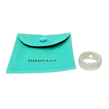 Tiffany & Co Silver Somerset Mesh Ring 8.6g 925 Engraved 412133 Ring