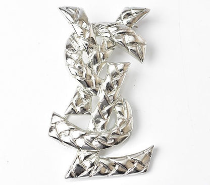 Saint Laurent Pin Brooch Pin Badge Silver