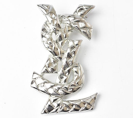 Saint Laurent Pin Brooch Pin Badge Silver