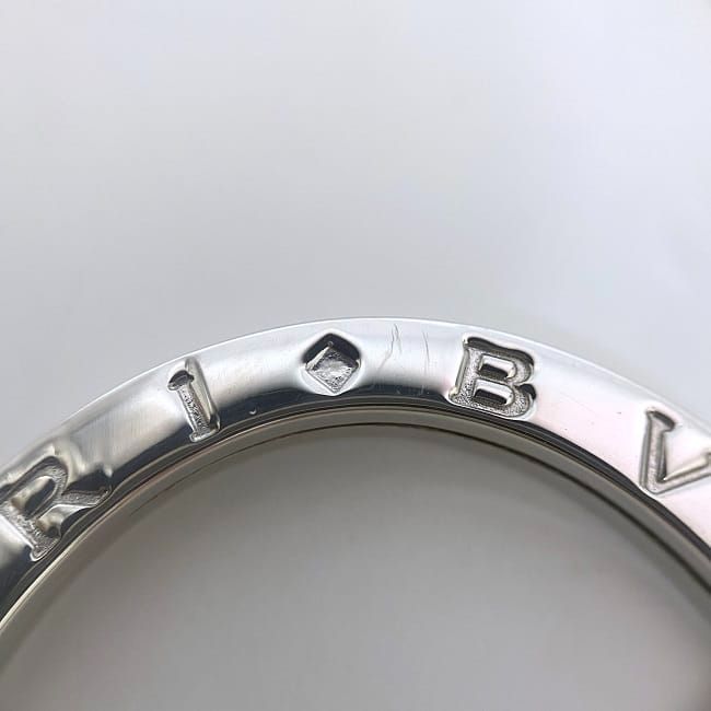 Bulgari Key Ring Silver Logomania Polished Ag 925