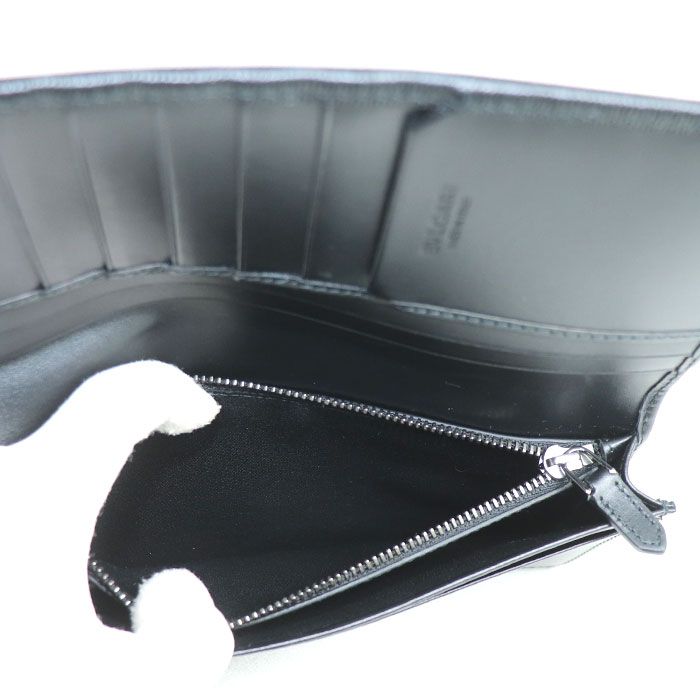 Bvlgari Bulgari Serpenti Scaglie Man Long Wallet Black 280922 Men's Preowned