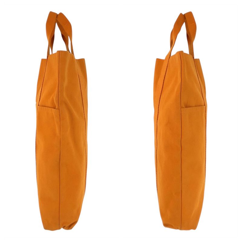 Hermes Fourre Tout Cabas French Festival Hawaii Limited Orange Canvas Tote Bag