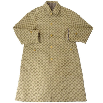 Gucci Pea 48 GG Reversible Size Beige Coat