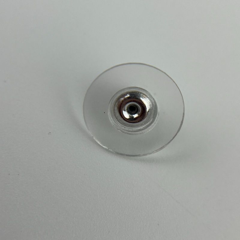 Chanel Coco Mark Accessories Ribbon Earrings Silver B18P Vintage Ladies