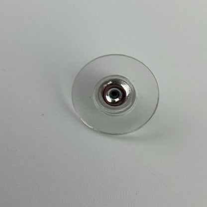 Chanel Coco Mark Accessories Ribbon Earrings Silver B18P Vintage Ladies