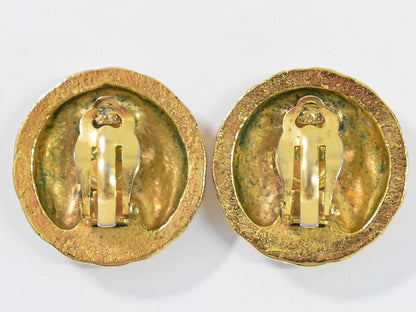 Authentic Chanel Coco Mark Earrings GP Gold Plated Coco Mark Accessories