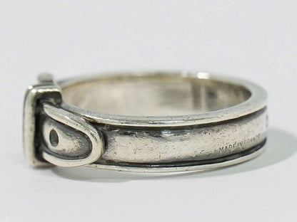 Authentic Hermes Santure Belt Motif 925 Ring No 12.5 Silver Accessories Jewelry