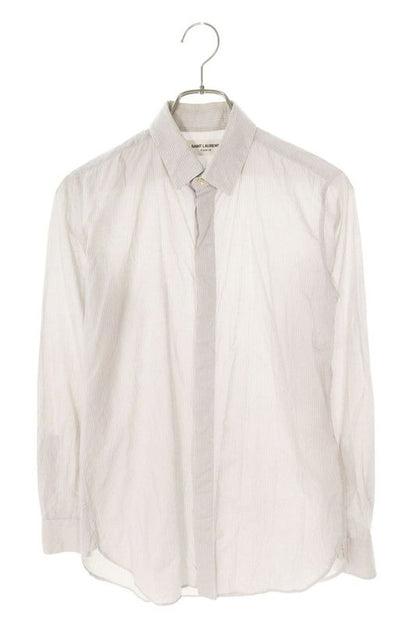 Saint Laurent Paris 439373 Y010s Striped Long Sleeve Shirt Men 38