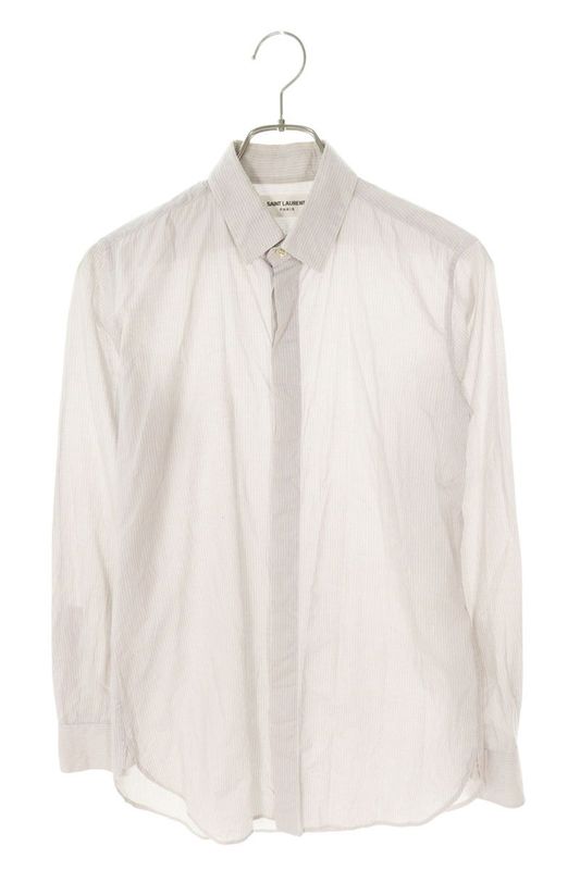 Saint Laurent Paris 439373 Y010s Striped Long Sleeve Shirt Men 38