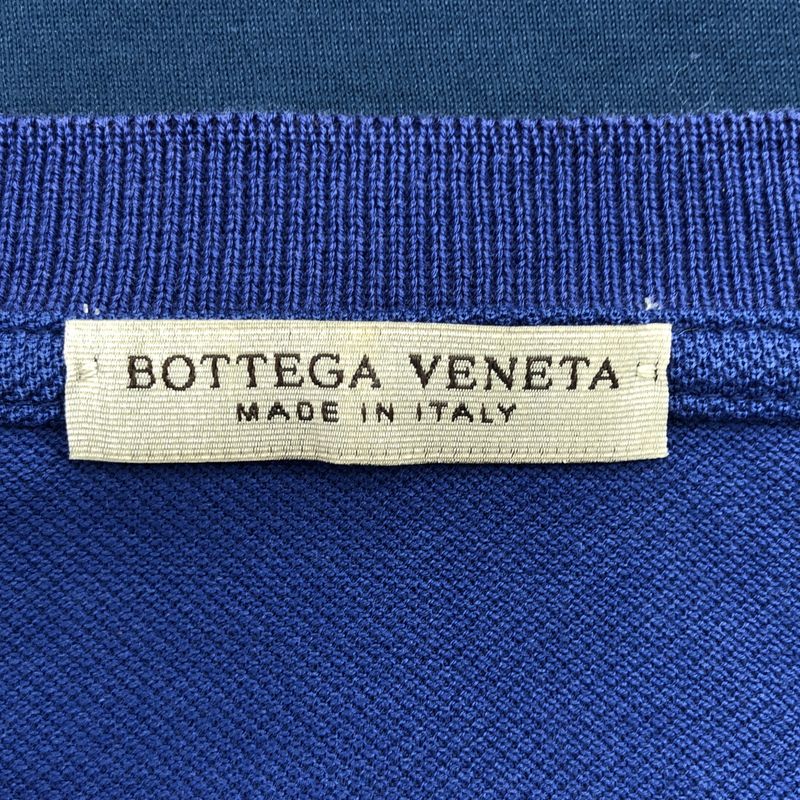 Bottega Veneta Cotton Bicolor Crew Neck T-shirt - 46 - Blue - Mens