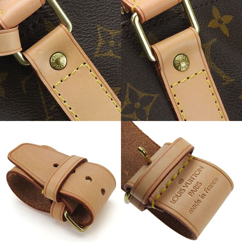 Louis Vuitton Boston Bag Keepall 55 Bandouliere M41414 Monogram Nubuck Brown