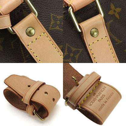 Louis Vuitton Boston Bag Keepall 55 Bandouliere M41414 Monogram Nubuck Brown