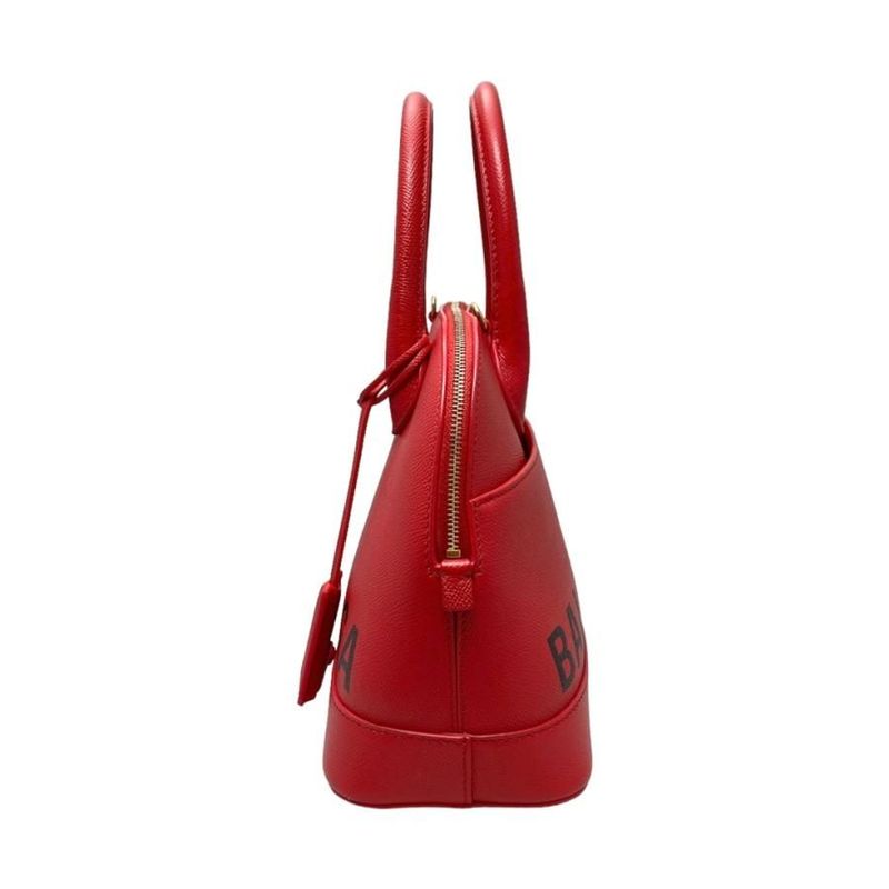 Balenciaga Handbag Shoulder Bag Ville Top Handle S 518873 Leather Logo Red