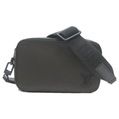 Louis Vuitton M59161 Grain Calf Alfa Wearable Wallet Shoulder Bag Noir Black