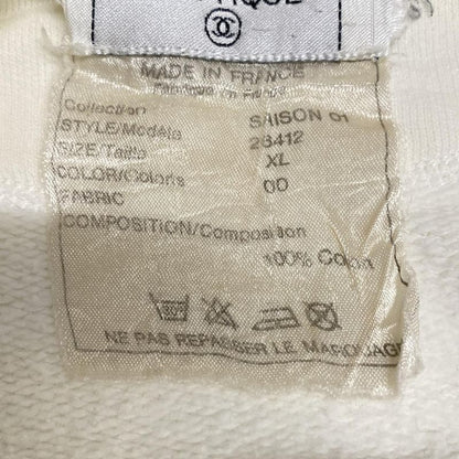 Chanel Trainers Size XL Women's 26412 White And Black Long Sleeves / Logo Print