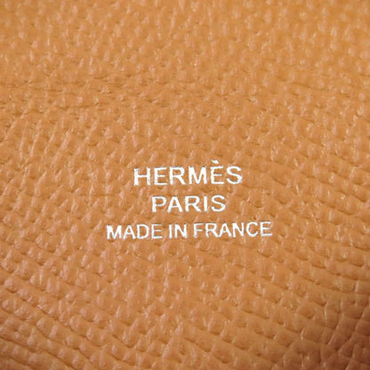 Hermes Calvi Gold Vaux Epson Silver Hardware Card Case Stamped B With Box Made