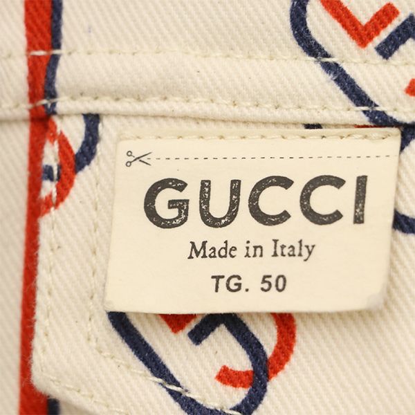 Gucci Denim Jacket Ca37394 Ca14517 100% Cotton Size Indicated 50 175 96a