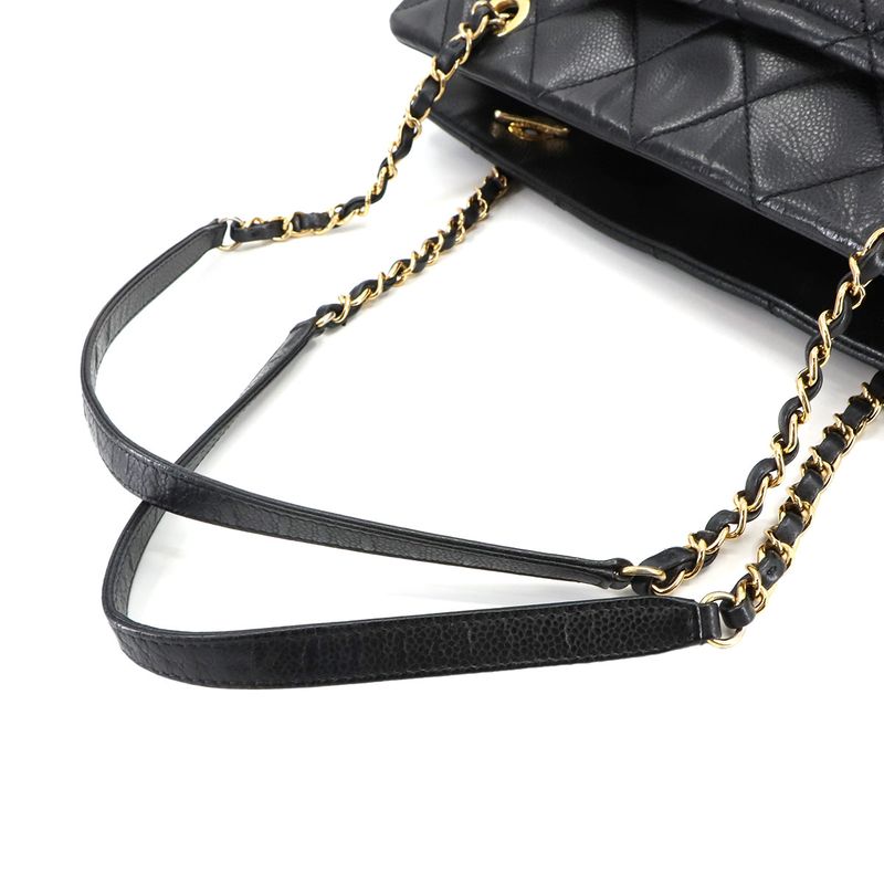 Chanel Matelasse Chain Tote Bag Caviar Skin Black A67294 Matelasse Tote Bag
