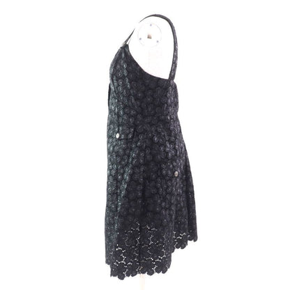 CHANEL 08A P33424 Little Black Dress With Crown Coco Buttons Coco Mark Embroider