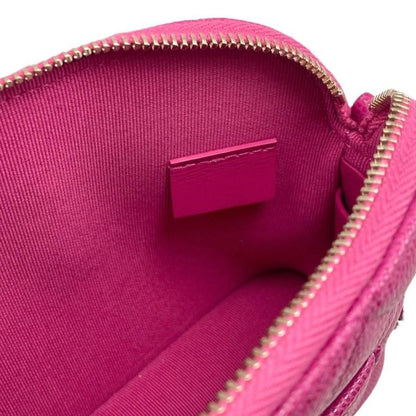 Chanel Shoulder Bag Classic Chain Clutch Matelasse Caviar Skin Coco Mark Pink