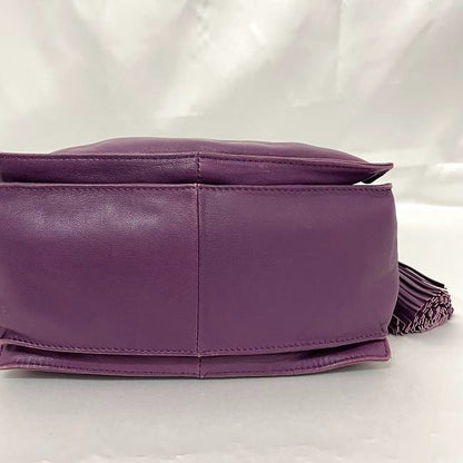 Loewe Shoulder Bag Flamenco Purple 2way Nappa Leather Preowned