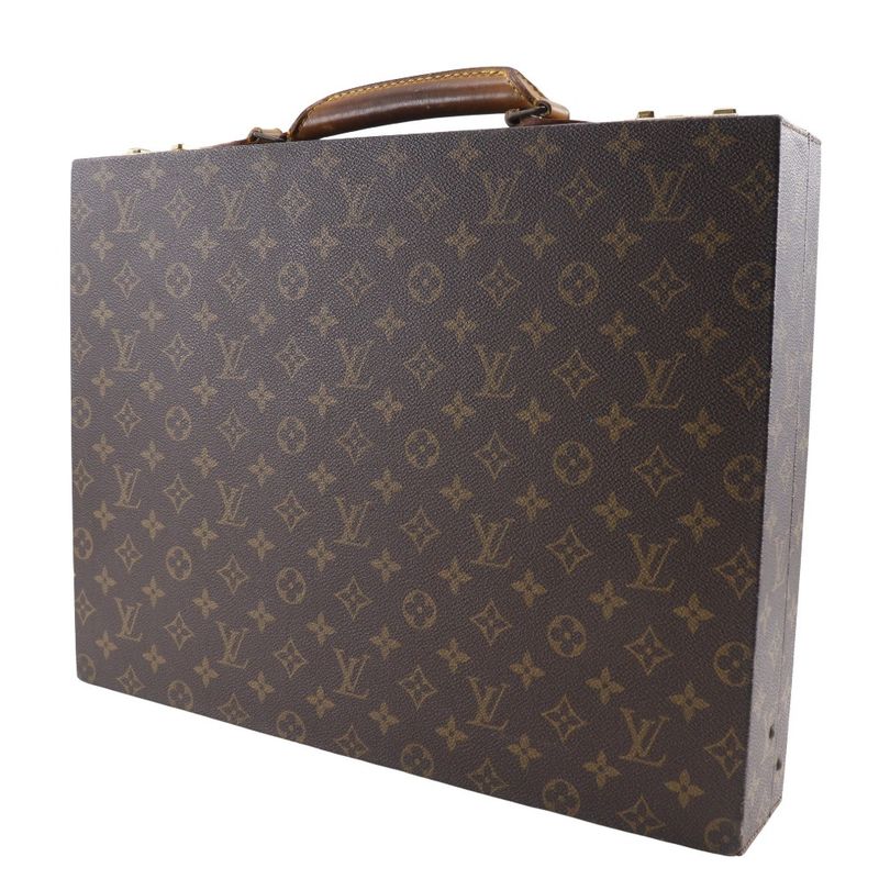 Louis Vuitton Crusher Hard Case Attache Case Monogram Canvas Brown Unisex Trunk