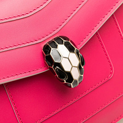 Bulgari Serpenti Forever Chain Shoulder Bag Pink Leather Women Bvlgari