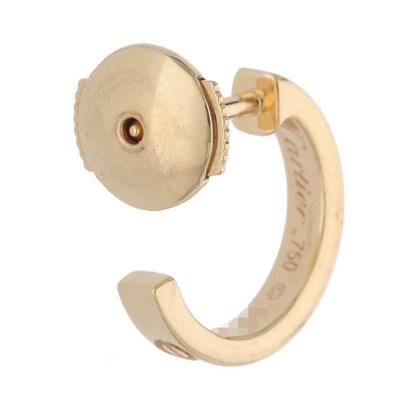 Cartier Love Pink Gold Earrings Men's