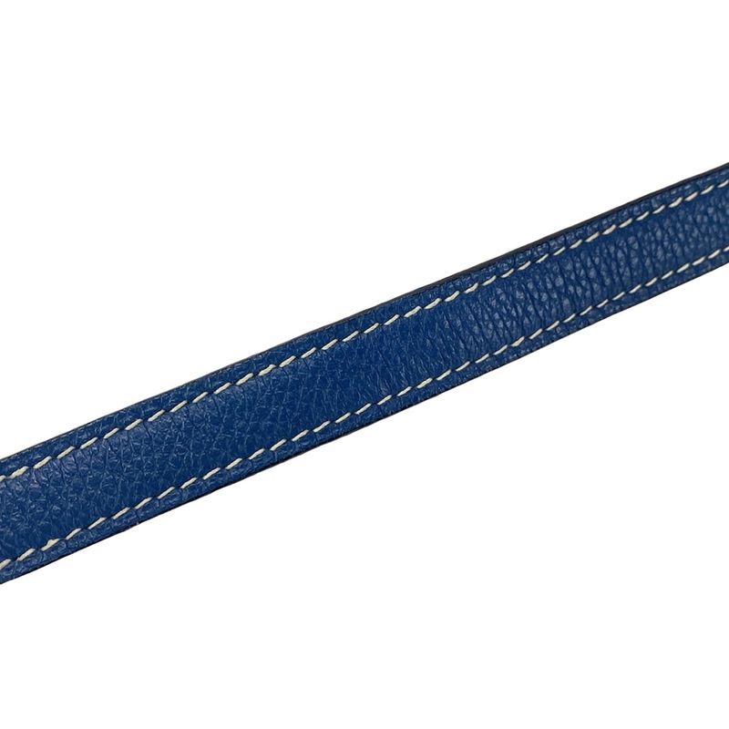 Hermes Shoulder Bag Evelyn TPM Blue Silver Hardware