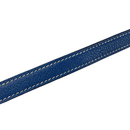 Hermes Shoulder Bag Evelyn TPM Blue Silver Hardware