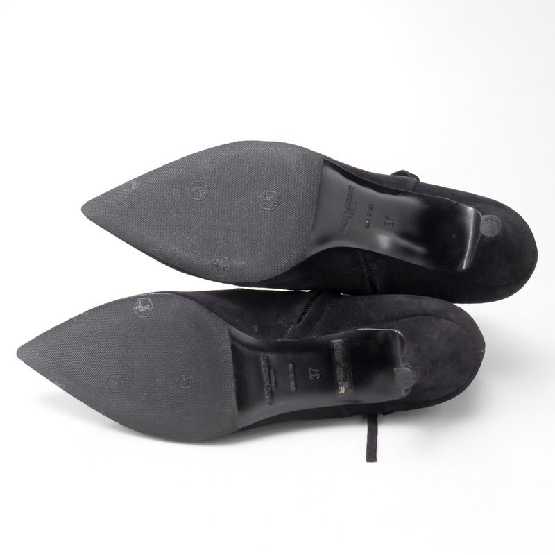 Saint Laurent Paris Boots Size 37 Studded Fringe Decoration Suede Short Boots