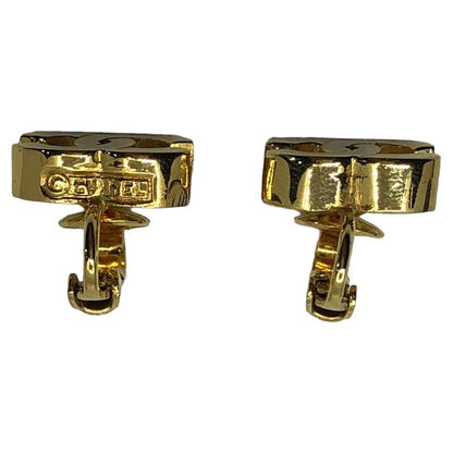 Chanel 70's Coco Mark Gold Earrings Coco Mark Gold Earrings Gold Engraved 233