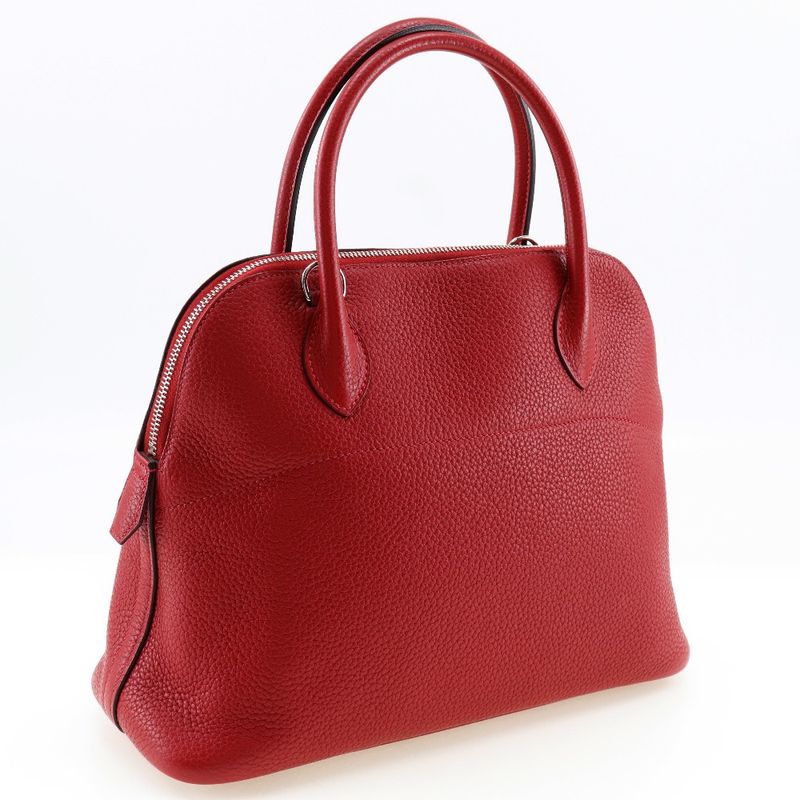 Hermes Bolide 31 Taurillon Clemence Rouge Vif □Q Ladies Handbag