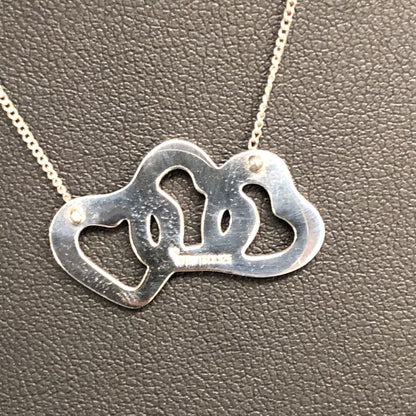 Tiffany & Co Tiffany & Co Triple Open Heart Necklace 3strand Silver 925 Ladies